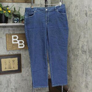 NWT Laura Scott Classic Straight Leg Denim Jeans S23554-1 16S Medium Wash Blue